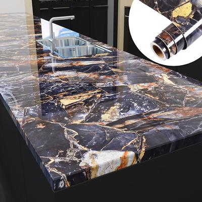 40cm Breite Marmor Selbstklebende Tapete Vinyl Wandaufkleber Wasserdicht Kontaktpapier Für Küche Dekorative Folie Heimdekor