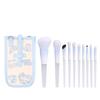 Blue Transparent Handle Makeup Brush Set Gradient Ferrule Soft Synthetic Hair Full Face Cosmetic Brushes for Powder Eyeshadow