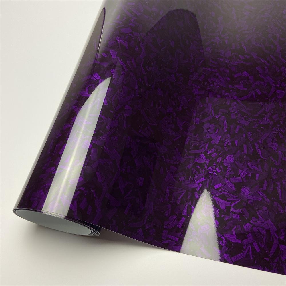 Gloss Black Flower Carbon Fiber Car Wrap Sticker for Interior & Exterior