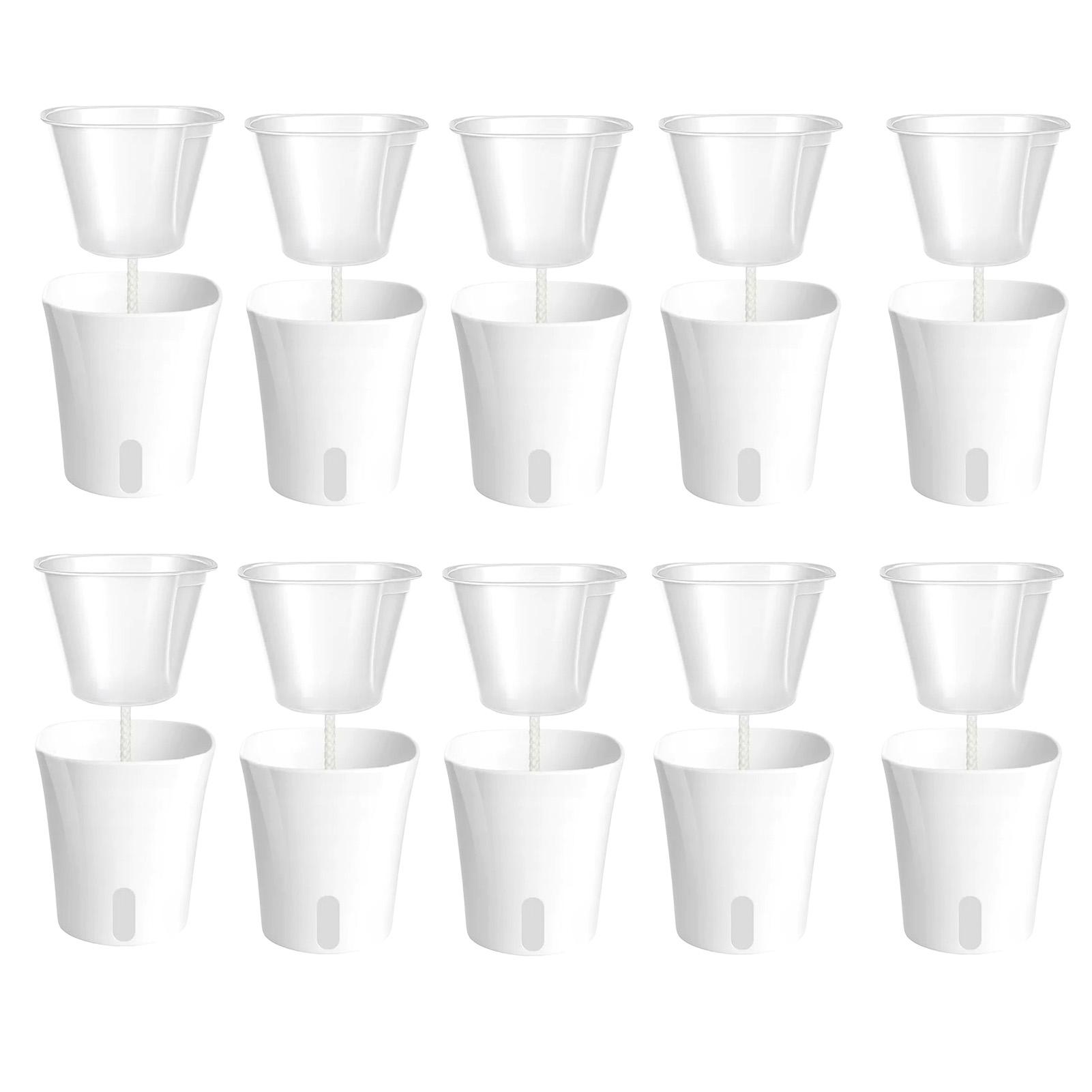 

Self Watering Succulent Planter Box Dry Wet Separation Design White Plastic