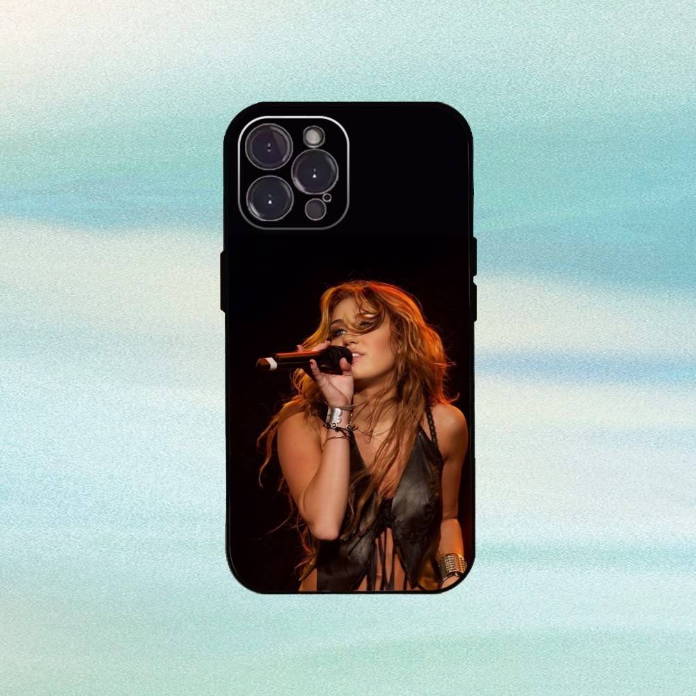 Miley Singer Cyrus Flowers Phone Case For iPhone17,16,15,14,13,12,Plus,Pro Max, 5G Others Soft Black Cover