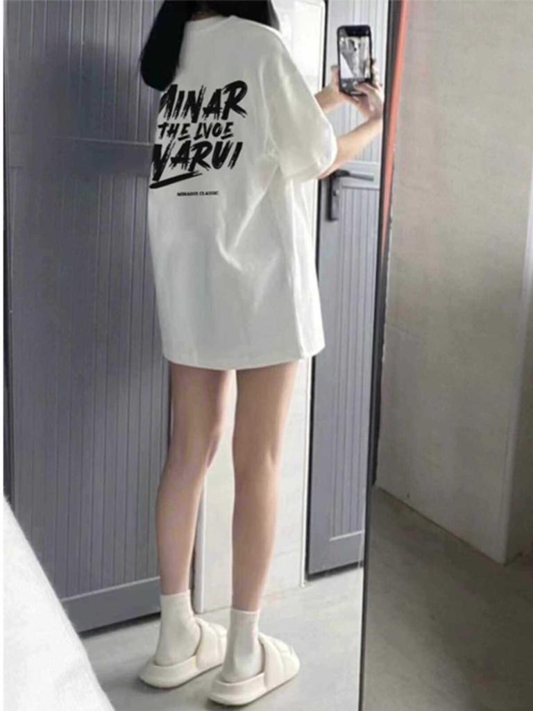 Unisex Oversized Retro Cotton T-Shirt - Mid-Length, Short Sleeve, Plus Size Summer Fashion