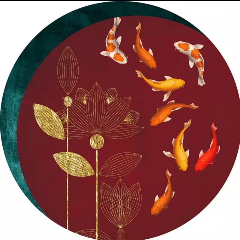 

Новый китайский круглый ковер в китайском стиле для гостиной, спальни, кабинета, круглого одеяла в стиле Чжучжоу, модного журнального столика в национальном стиле, коврика для кровати, одеяла 200 cm round