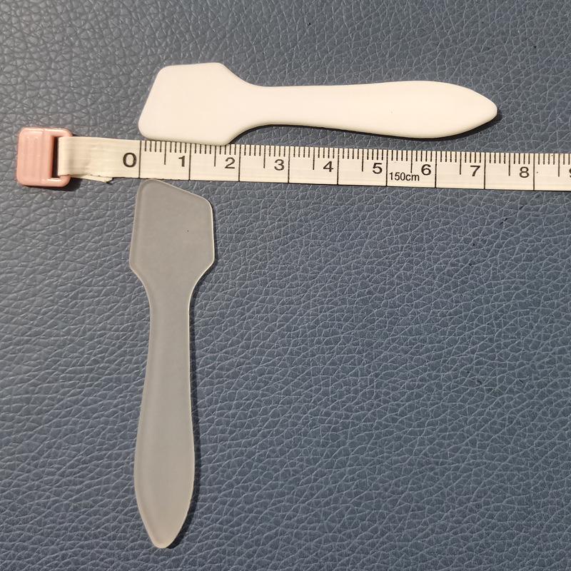 Crescent-Shaped Plastic Mask Mixing Spoon and Scraper