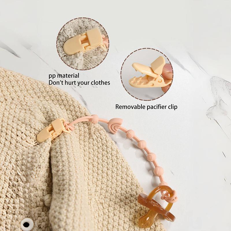1 Piece Dummy Nipples Holder Clips Baby Silicone Pacifier Chain Clip Babies Teething Chain Toy Gifts For Cute Baby Accessories