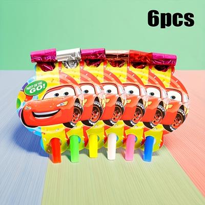 Disney 6-Piece Cars Movie Party Inflatable Trumpet Set - Lightning McQueen and Friends, Birthday Party Favors, Durable Party Supplies