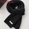 Scarf For Men And Women Solid Color Design Knit Winter Accessory