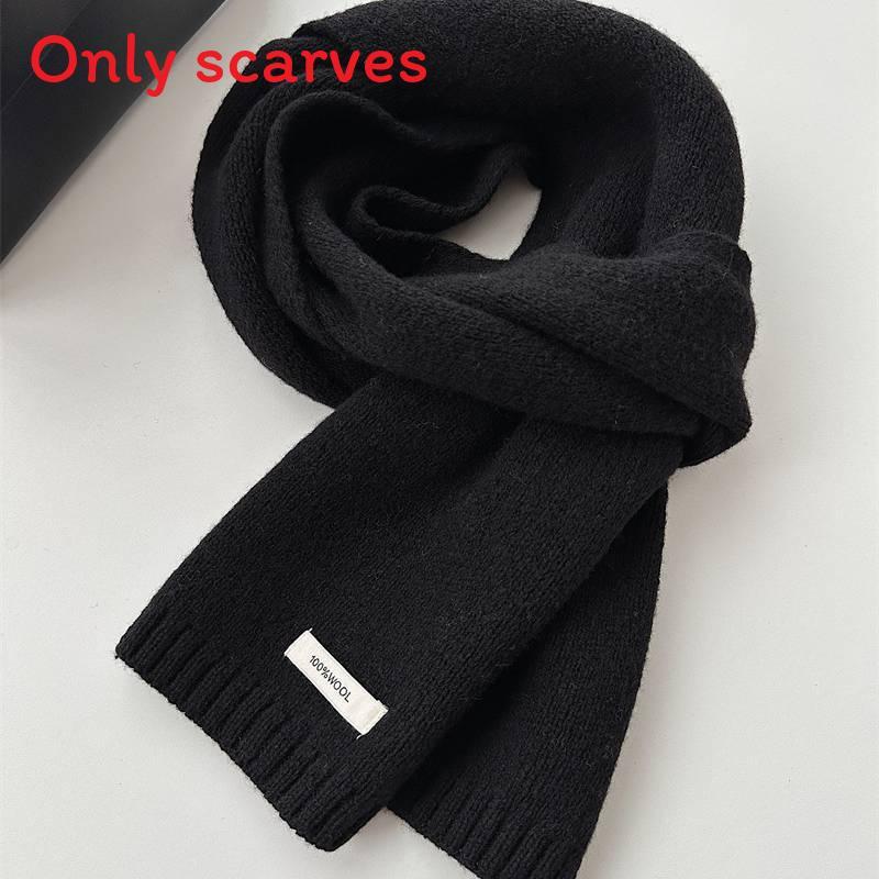 Scarf For Men And Women Solid Color Design Knit Winter Accessory