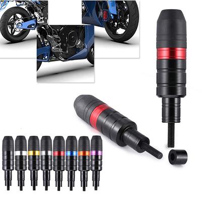 1 paar universele motorfiets frame sliders, anti-crash motorbescherming, CNC aluminiumlegering, valbeveiliging, geschikt voor 8 mm schroefdraadgat
