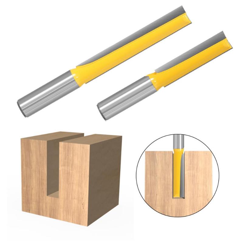 1/2" Shank Long Cleaning Bottom Engraving Bit Solid Carbide Router Bit Woodworking Tools CNC Milling Cutter Endmill