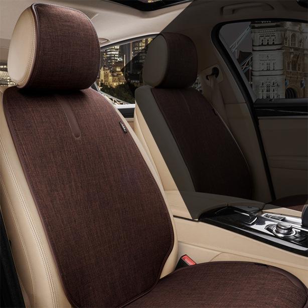 High-quality Universal Linen Car Seat Cushion Four Season Single Piece Butt Support Three Piece Set for Rear Seats