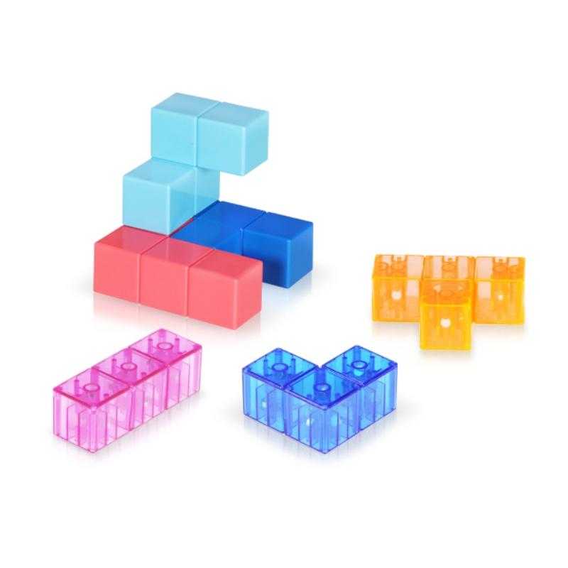DIY Educational Toys Plastic Magnetic Building Blocks For Children Transparent & Macaron Colors 10PCS