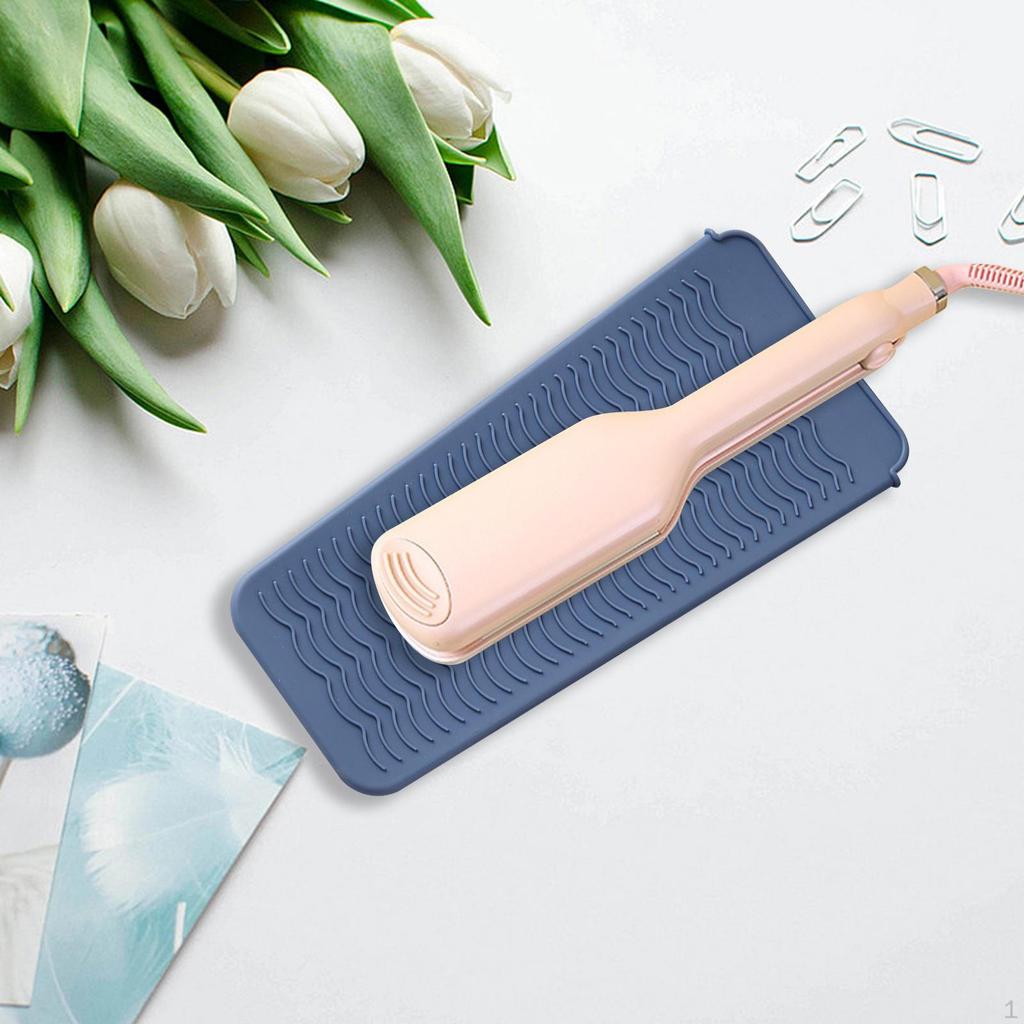 Silicone Travel Mat for Hair Styling Tools, Portable Pouch