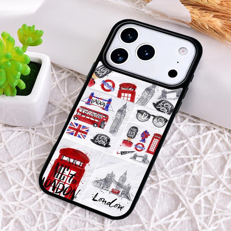 London Torre Eiffel Big Ben Phone Case for iPhone 17 Air 16 15 11 12 14 13 Pro Max Shockproof Cover