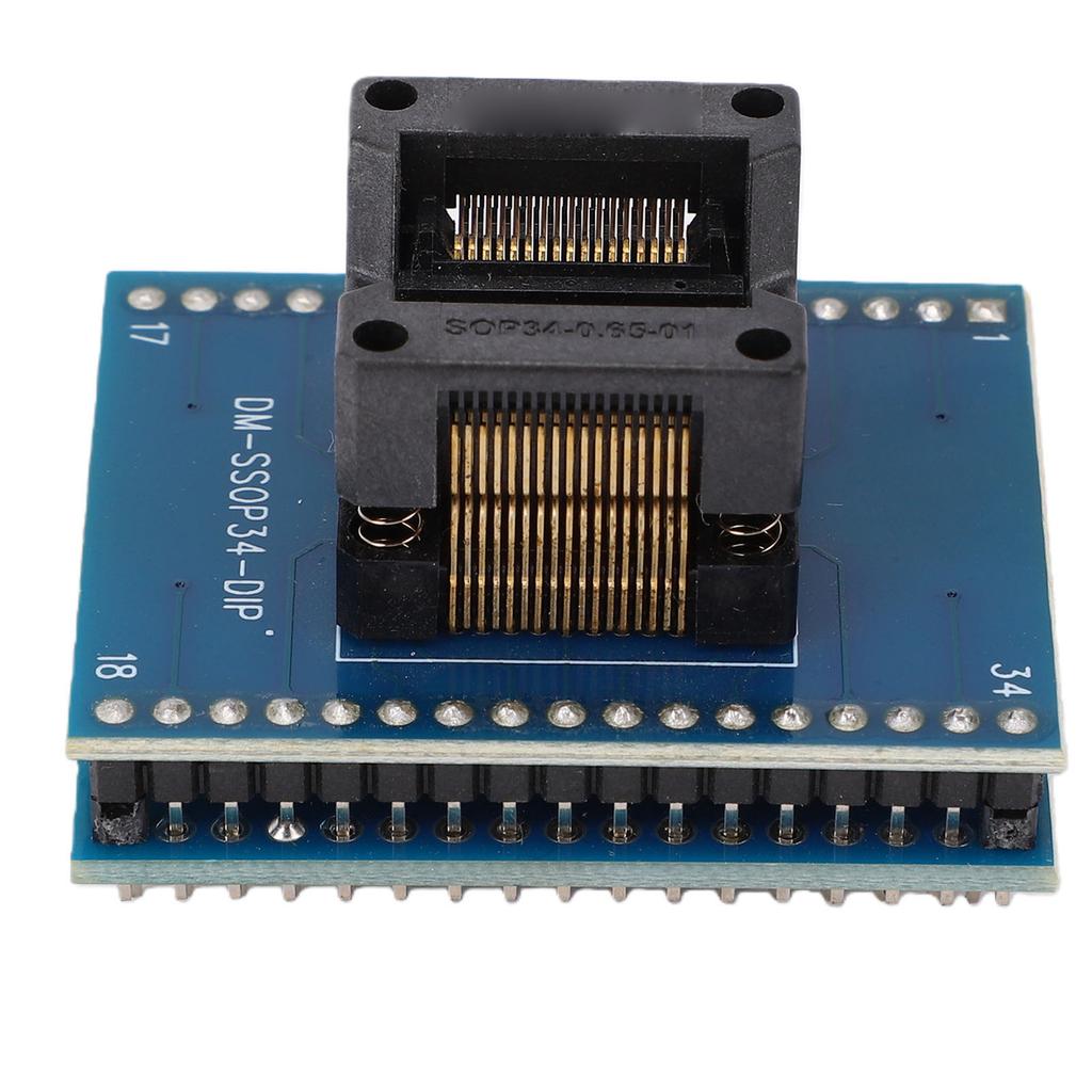 SSOP34 To DIP34 IC Programmer Adapter Test Socket Pitch 0.65mm Support for SSOP28 SSOP24 SSOP20 SSOP16 SSOP14