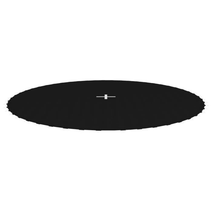 VidaXL Tapis de saut Tissu Noir pour trampoline rond de 3,05 m