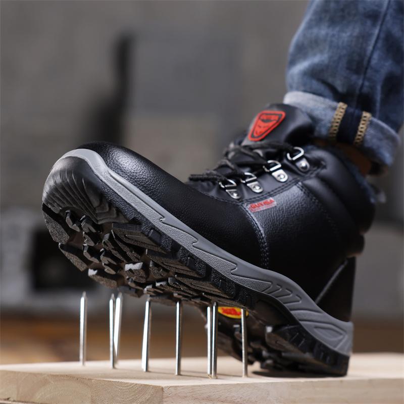 Waterproof  Fashion Men Safety Work Boots Winter Warmth Steel Toe Cap Anti Smashing Male Labor Shoes Footwear Sneakers