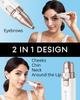 VG VOGCREST Electric Face and Eyebrow Shaver for Portable Face Shaver and Eyebrow Trimmer with LED Light Women 2-in-1 Built-in (White)