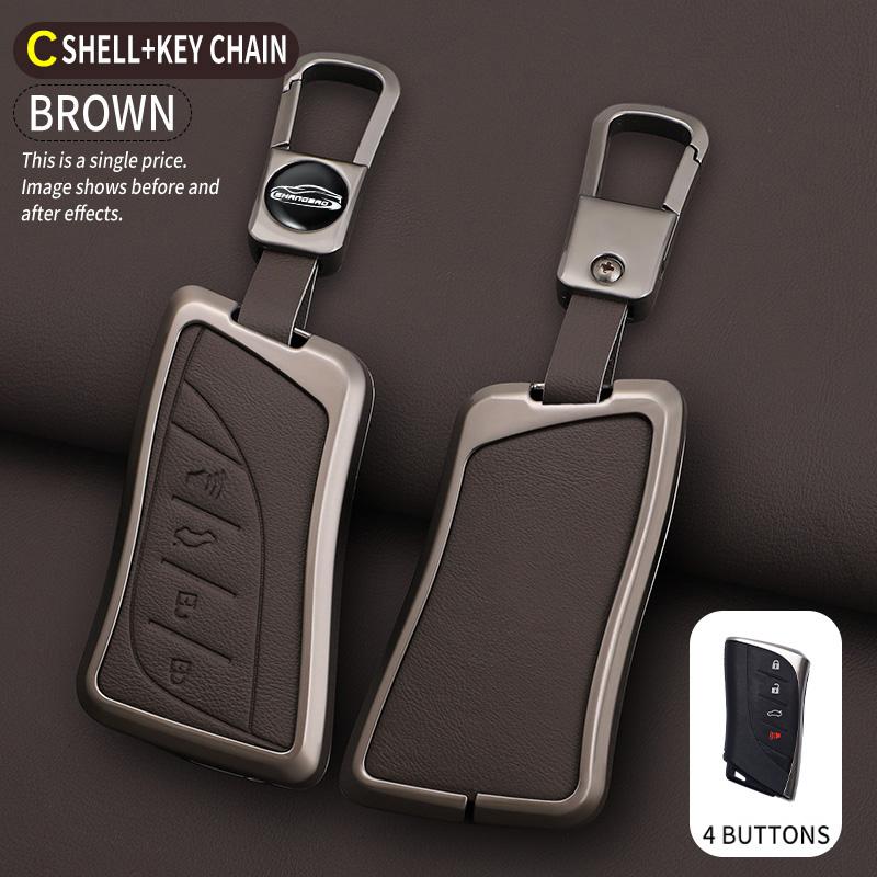 Car Metal Leather Key Case Holder Cover Chain For Lexus NX ES UX US RC LX IS 250h RX 350h LS 450h 260h 300h UX200 LM350H LM500H