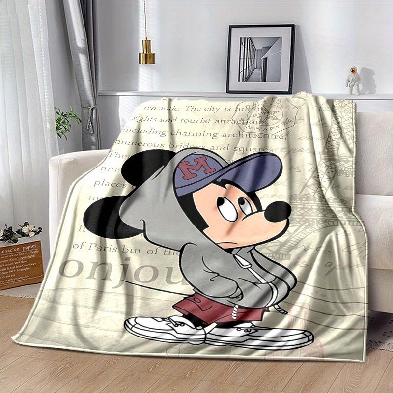 1pc, Mickey (1) Home Decor Flannel Blanket, Perfect Gift for Bedroom, Living Room, Travel, Camping, Car, Beach, Office Nap, Ideal Sofa Throw, Outdoor