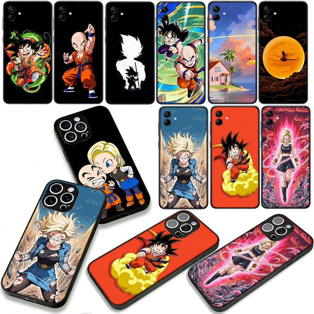 För Motorola Moto G04 G13 G14 g45 G23 G20 G32 G34 G35 G64 G82 G84 G53 G60 G72 E14 E15 Fodral Android 18 Dragon Gokus Boll krillin