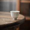 Flower cup ceramic solid color tea cup tea cup single cup thin tire household celadon white porcelain tea literati tea cup
