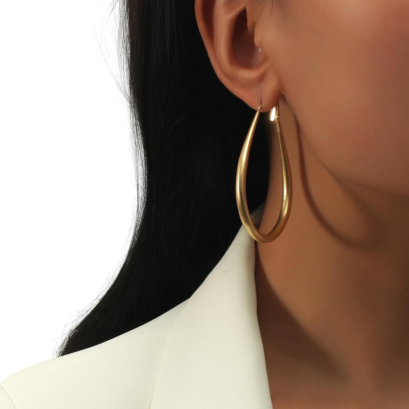 Kolip Массивные Кольца Серьги Для Женщин Девушек, Сплав Легкие Большие Висячие Кольца Серьги Ювелирные Аксессуары золотой