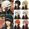Women's Fashion Braided Autumn Winter Warm Baggy Beanie Knit Crochet Ski Hat Cap