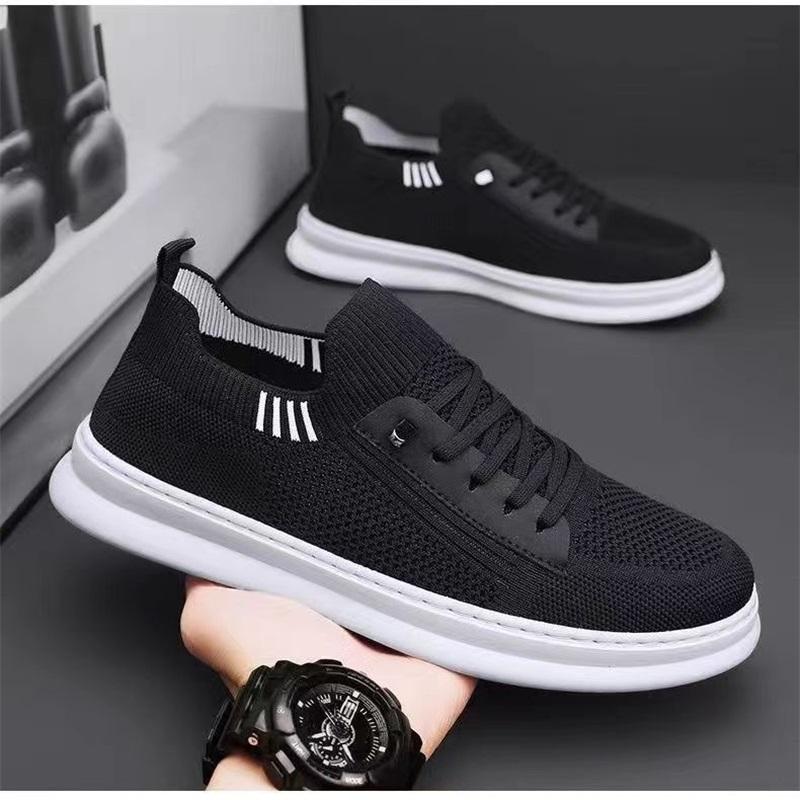 Men's Mesh Sneakers, Summer Breathable And Odor-proof Slip-on Soft-soled Trendy Shoes