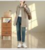 Women's Mid-Length Trench Coat - 2025 Autumn/Winter Korean Style, Casual & Versatile Literary Design