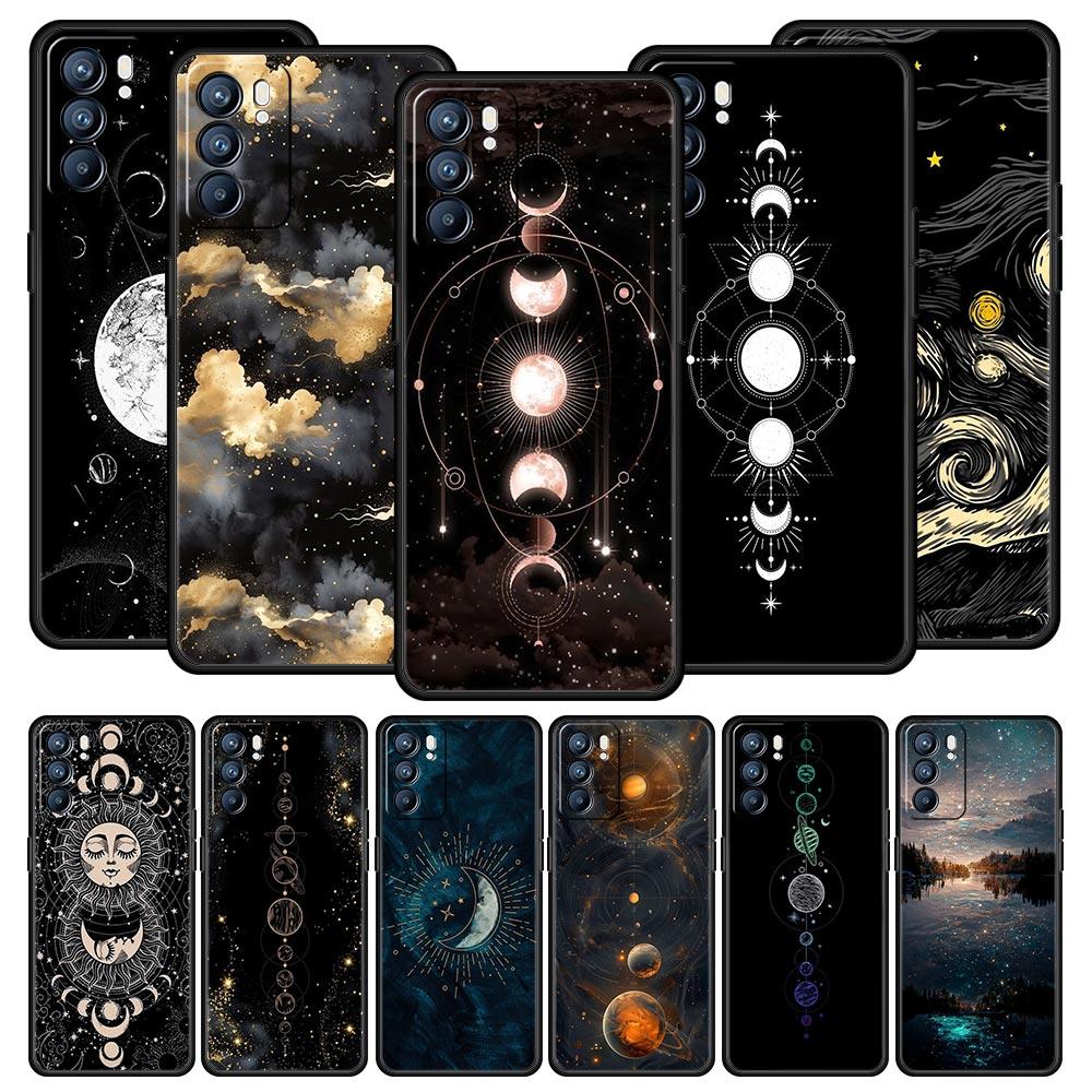 Planet and starry sky art Phone Case For Oppo Reno8 Reno7 Reno6 Pro A54 5G Find X6 X5 A53 A52 A9 A15 A95 A17 A16 A57 A31 Cover