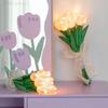 5/10pcs LED Tulips Bouquet Night Light for Home Garden Artificial Flowers PU Tulip Fake Flower  Decoration Wedding Birthday Gift