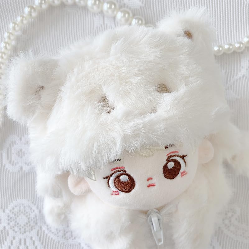 Fluffy Bear Costume for Plush Toys, 10cm, White, [Used]