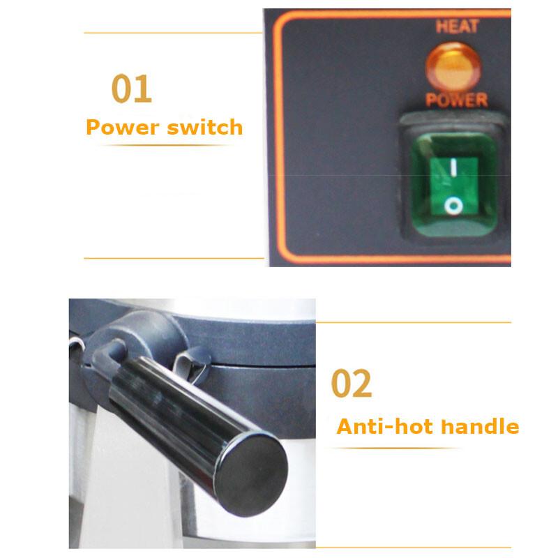 220V Μηχανή Χάμπουργκερ Μηχανή Μπέργκερ Μηχανή Βάφλας Παγωτού Πρέσα Πανίνι Ψήσιμο