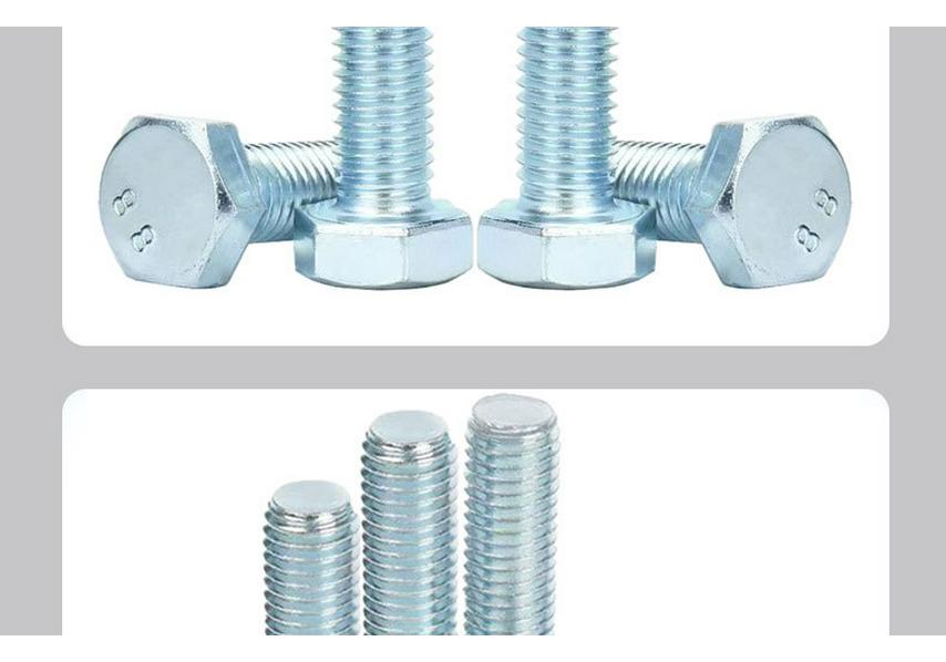 8.8 Grade Galvanized Hex Head Bolt, High-Strength M4-M30