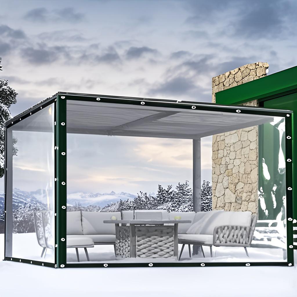 Clear PVC Rainproof & Heat-Insulating Tarpaulin for Balcony