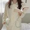 Frühling und Herbst Frauen Pyjamas Home Dekoration Set Japan Süße Blume Pyjamas Herbst und Winter Frauen Freizeit Lose Hause Dekoration