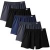 Kaiyas Men's Underwear Knit Trunks, Front Opening, 3-Pack & 5-Pack, Sizes M, L, XL, 2XL, Cotton,
