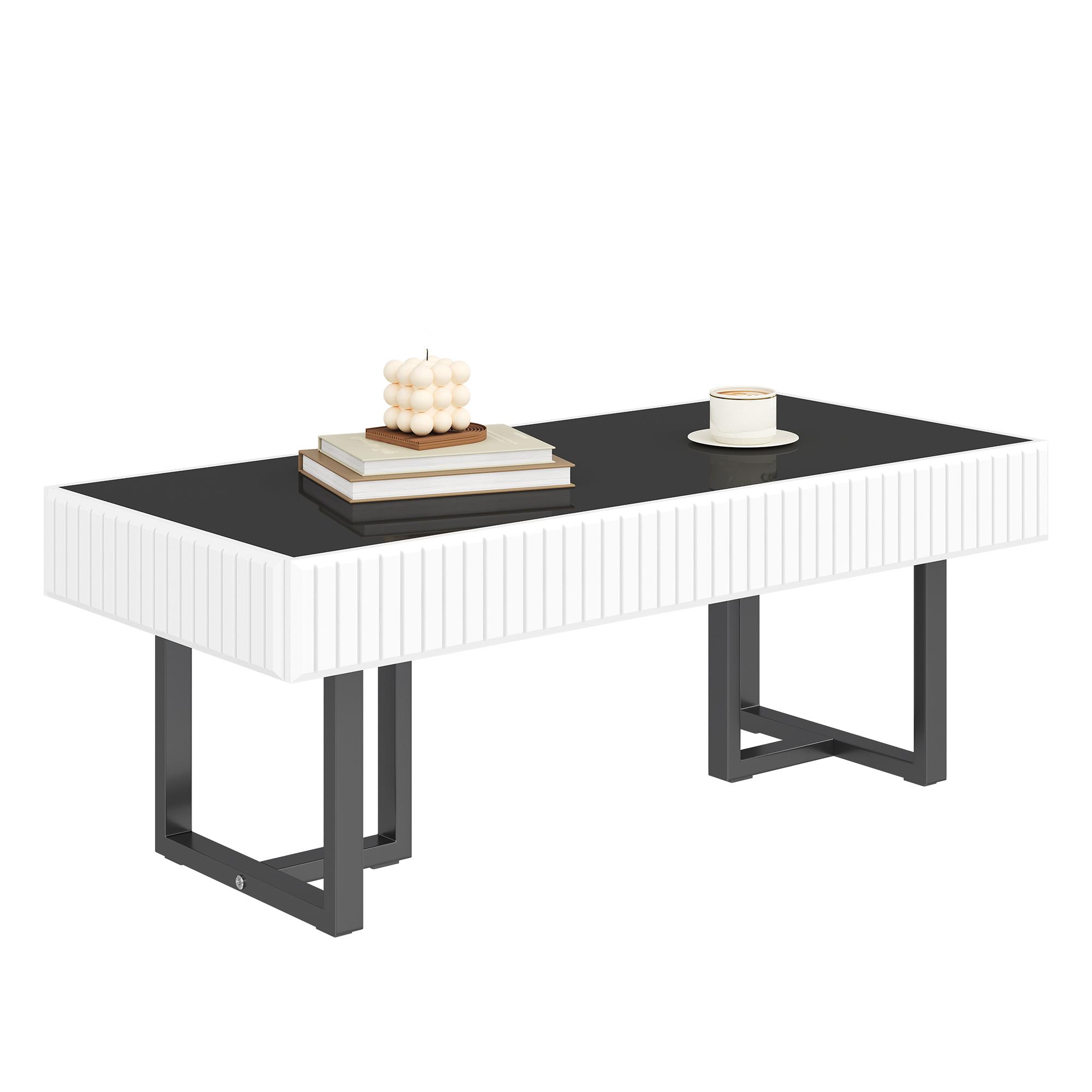 Modern Classic Coffee Table in Black-White