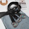 Studded Punk Style Belt Adjustable PU Leather with Charm Heart Buckles for Men Women Fashion Accessories