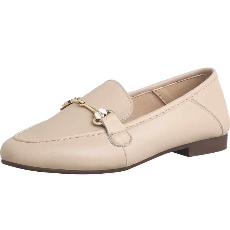 ZHR Women s Genuine Leather Square-Toe Loafers EU 38