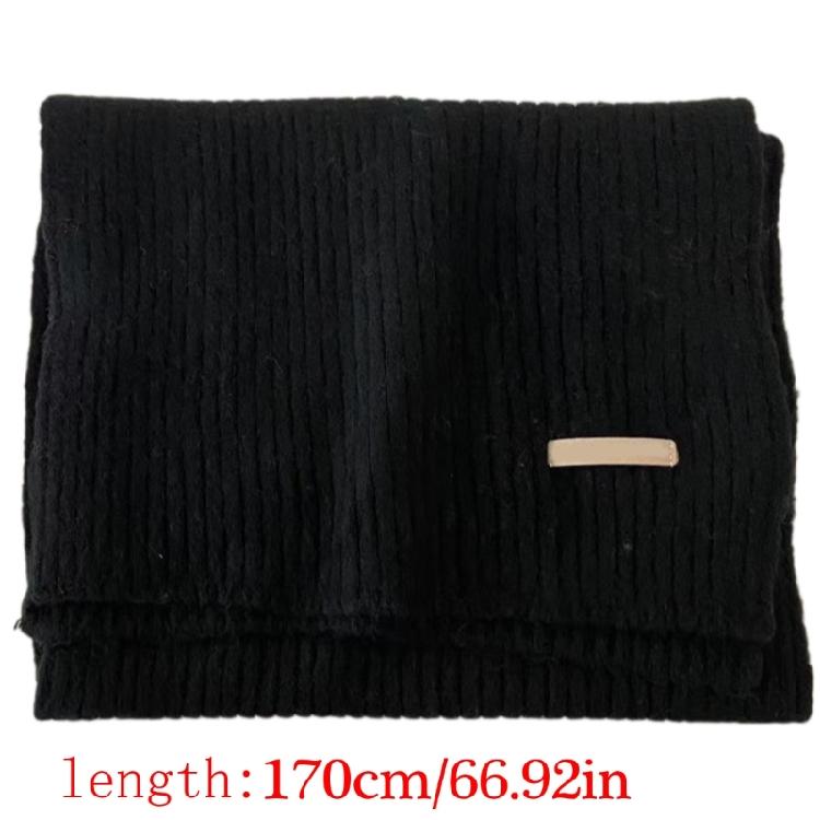 Versatiles Ladies' Knitted Scarf Lightweight Cold Weather Neckerchief Daily Wear for Men Women and Kids