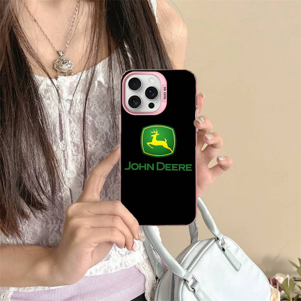 

Зелена Чохол для телефону Green J-John Truck D-Deeres Для IPhone 17 16 15 14 13 12 11 Pro Max Plus Колір Сріблястий iPhone 14 plus