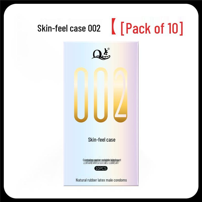 Q Point Ultra-Thin Pink Condoms with 3D Surrounding Particles - Odorless, Super Lubricated, Female Pleasure Enhancing.