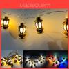 Lindo Lanterna Eid Mubarak Luz de Fio de Fada LED Decoração Suspensa Para o Ramadã
