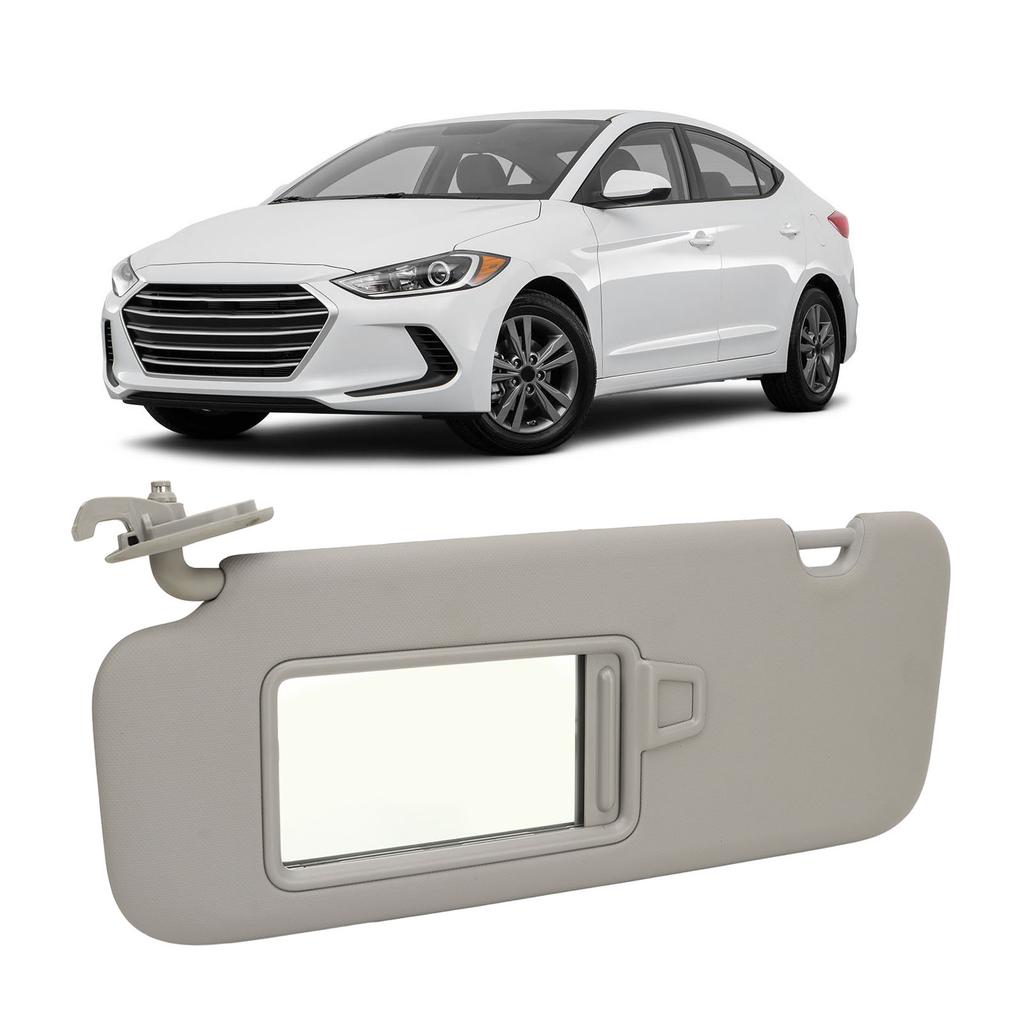 Left Driver Side Sun Visor 85210 F0100TTX Grey Sun Visor Makeup Mirror for Elantra AD 2016 to 2019
