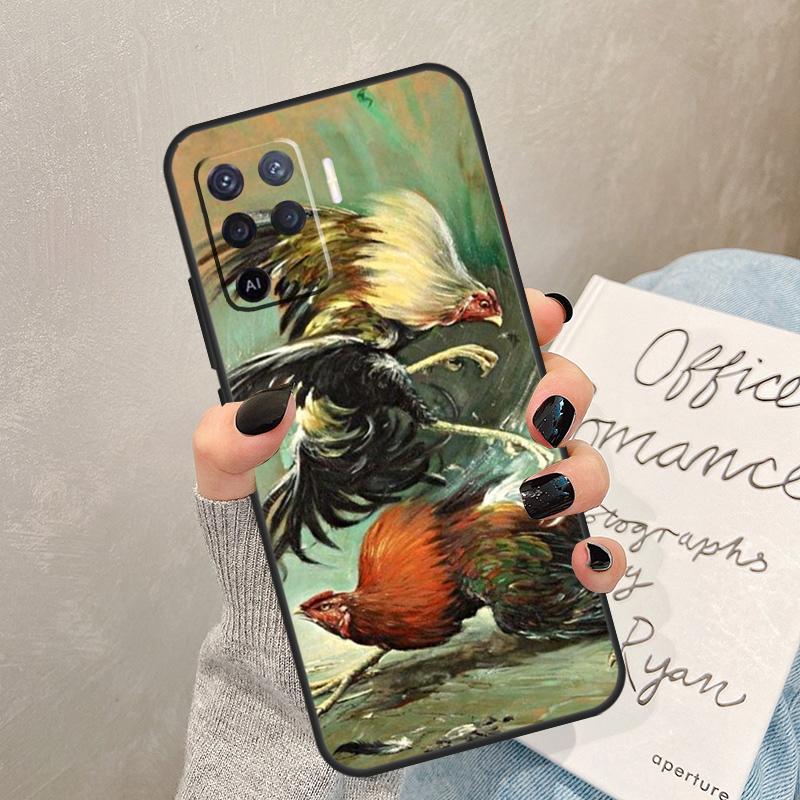 

Cock Rooster Chicken Case For OPPO A5 A9 A31 A53 A15 A16 A17 A57s A77 A76 A96 A52 A72 A91 A93 A94 A54 A74 Coque OPPO A54s