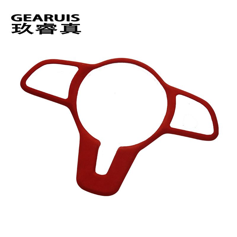 Suede Car Wrapping ABS Steering Wheel Buttons Cover Stickers Trim for Mercedes Benz A C E Class GLB GLC GLE W205 W167 W177