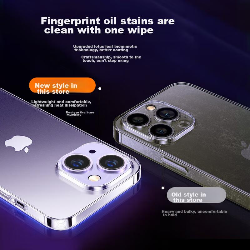 IPhone 14 Plus Case, Transparent Silicone Protective Cover, Full Protection Air Cushion Shockproof Ultra-Thin Soft And Hard, Personalized And Wome
