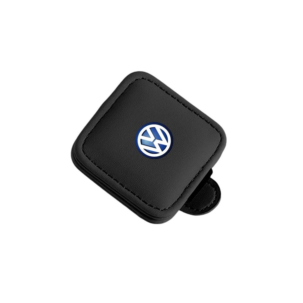 Car Glasses Holder Sun Visor Sunglasses Clip Card Accessories Valve Cap For VW Golf Amarok T5 Phaeton Teramont ID3 Tiguan T-Cros ze3